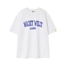 매장정품 와키윌리 WACKY WILLY 아치 타이포 반팔 티셔츠 화이트 WA2502ST19WH 499342