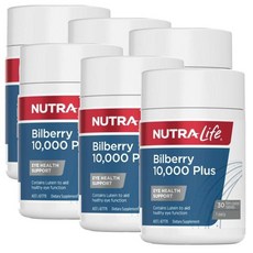 뉴트라라이프 빌베리 10000 플러스 루테인 NUTRALIFE BILBERRY, 30정, 6개