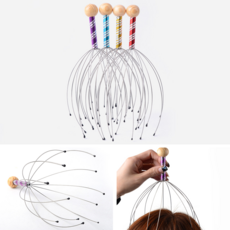 두피 혈액 순환 마사지기 머리 위아래 혈점 자극 촉수 지압기 두피케어 머리관리기, 랜덤발송, 1개