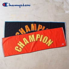 Champion 日版寬版運動毛巾 時尚運動配件 橘/黑可選, 黑, 1個