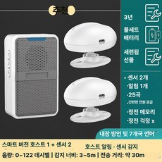 환영 적외선 모션 무선 출입문 도어, SECRUI 스마트 호스트 1+센서 2, 1개