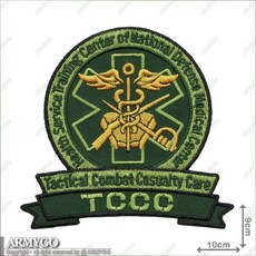 ARMYGO 戰傷救護TCCC臂章(背面已加車(刺面)魔鬼氈) - 軍事戰術識別臂章, 1個