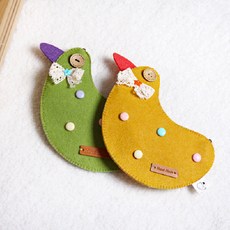 버드크로스백 양말인형 교구, 머드옐로우, 1개