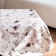 [Rodnstaff] 로든스탭 캠핑 테이블 커버_캣_감성 캠핑 테이블보, 캣