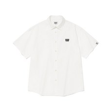 와키윌리 남녀공용 셔츠/블라우스 와펜 옥스포드 반팔 셔츠 WA2502SS01WH