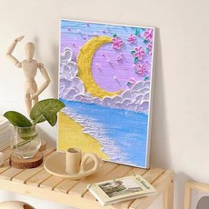 DIY立體肌理畫材料包：石英砂、顏料、沙畫材料，聖誕樹/海浪主題套裝，手工藝創作首選, 常用8色+工具（含畫框2個）推薦,20*30cm畫框+教程+材料包