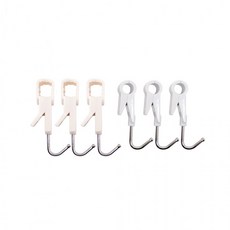 우일 집게고리(화이트) 대3P/소3P(택1) 고리행거 집게행거 주방걸이 고리집게, 1개, 대[CL-6]
