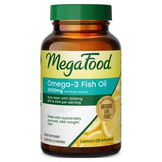 Mega Food Omega-3 魚油 2000mg 檸檬風味軟膠囊, 1個, 90錠