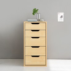 마켓비 올라프 서랍장 KS1009STB, 버치, 5단
