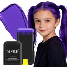 SEVICH 임시 헤어 컬러 스틱 빠른 뿌리 터치업 하이라이트 위한 염색 펜 가벼운 모발 얼룩 염색용 8가지 색상 건조 쉬운 척 퍼플 25ml [호환], Purple