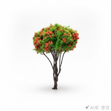 모두상회 디오라마 모형 나무 가짜나무, H=40mm, 레드, 1개