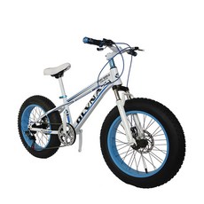 풀샥 산악 MTB 자전거 접이식 팻바이크, 27단, 20인치, 화이트블루
