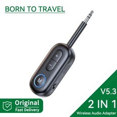 VAORLO 2 in 1 Bluetooth 5.3 오디오 송신기 수신기 자동차 비행기 TV PC 헤드폰 스피커 앰프 용 마이크 항공 비행기 헤드셋 변환기가있는 3.5MM AUX H, 2) BT13 Black - V5.3, 없음, 1개