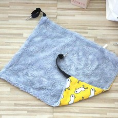 貓咪專用鞦韆吊床 籠子掛式貓床, 1個, 刷毛吊床-黃色小雞,S(38*35)cm 5斤內