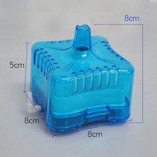 一心 水族【吸便式水妖精】小螃蟹水中過濾器，防啃水妖精，角落型，配合打氣機增氧，氣動式培菌過濾棉, 1個, 強制吸便水妖精（藍色）