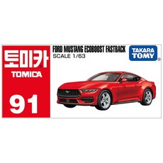 토미카 91 포드 머스탱 에코부스트 패스트백 레드 다이캐스트 미니카, 1개