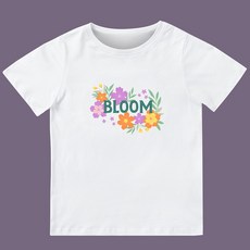 레터링 열전사지 Bloom 플라워들(F906) 옷리폼 다리미 전사지 제작, 1개