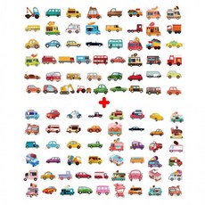 100매 자동차 시리즈 리무버블 방수 스티커, 1세트, 혼합(S21131) 100PCS