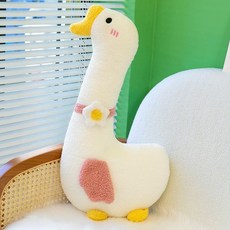 白鵝娃娃 趴睡夾腿枕, 粉色,70cm