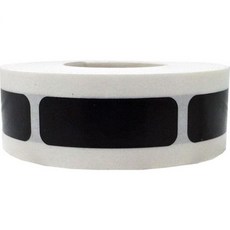 블랙 직사각형 스티커 1.3 x 3.8cm(0.5 1.5인치) 롤 라벨 500개 InStockLabels.com 240744