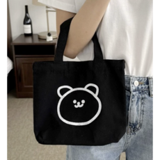 귀여운 곰돌이 미니 캔버스백 에코백 토트백