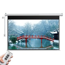 電動升降投影布幕 100吋16:9 110V 低噪電機 自由升降 線控遙控 高畫質電動布幕 投影布幕, 金屬幕 100吋（16:9）, 電動升降幕布