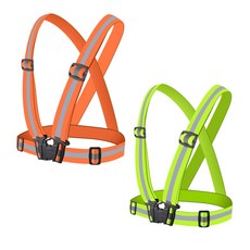 X밴드 반사조끼, 형광그린 + 형광오렌지, 1세트