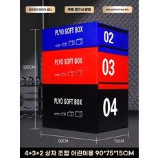 점핑박스 크로스핏 스텝 런지 점프박스 성인 태권도 하체 성인 30kg 점프 점핑 프리미엄, 1, AM. 어린이 234 점프 박스