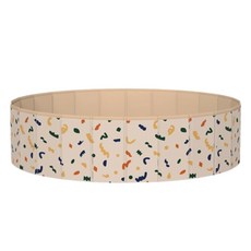 免充氣摺疊游泳池 環保PVC材質 可愛圖案設計 寶寶戲水安全首選, 韓版米色, 1個