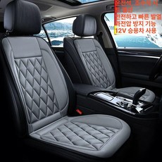 전기 방석 열선 차량용 시가잭 겨울 패드 쿠션 충전, 기본 전기/온수매트 사이즈, 그레이 이중 12V 소형차용