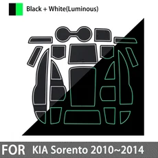 쿠쿠스토어 미끄럼 방지 고무 코스터 매트 문짝 그루브 기아 쏘렌토 XM 2010 게이트 슬롯 컵 패드 자동차, 01 White