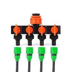 물호스 수도 분배기 4구 퀵커넥터 세트