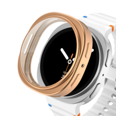 갤럭시워치8 호환 케이스 풀커버 젤리 TPU 액정보호 필름 44mm 40mm, 로즈골드, 1개