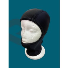 潛水頭套：氯丁橡膠保暖頭套，舒適貼合，水上運動防曬必備, 無下擺 黑色