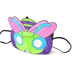 꿀벌 곤충눈 겹눈 마스크 안경 만들기재료 사이언스 과학실험 방과후수업 과학놀이, 1인용