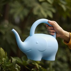 桃園熱銷 兒童卡通澆水壺 手提動物造型大象恐龍獨角獸灑水壺澆花壺兒童玩具, 大耳朵藍1.5升, 1個