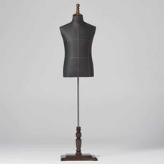 가죽 마네킹 남자 상체 스탠딩 양복 정장 수트 고급, 1개, 블랙