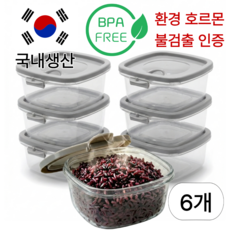 락앤안심 국내산 전자레인지용 밥용기 젖병소재, 6개, 락앤안심 350ml