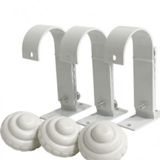 루체트리 커튼브라켓 2단 알미늄 K-354 화이트 35mm 길이조절