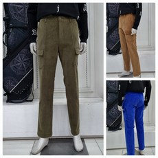 까스텔바작 남성골프겨울 밍크기모 일자핏 신축성좋은 카고형 코두류팬츠DWPT205