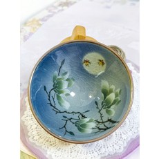 景德鎮柴窯手繪陶瓷茶杯斗笠杯 月光下蘭花, 商品主圖, 1個