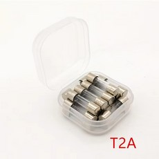 유리관휴즈 자동차 퓨즈 세트 슬로우 블로우 유리 튜브 T2A 250V 5x20mm 20 개/로트, [01] 옵션1