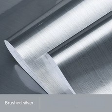 금속 닦았 은색 장식 벽지 껍질과 필름 스테인레스 스틸 비닐 방수 가정용 냉장고 엘리베이터 스티커