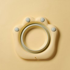 嬰兒折疊臉盆寶寶洗臉盆 新生兒卡通PP腳盆 小孩多功能臉盆, 黃色, 1個