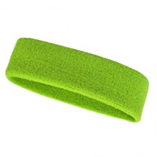 運動吸汗髮帶加厚款 - 男女通用跑步瑜珈運動頭巾/頭帶/髮帶, 果綠, 1個