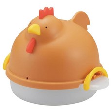 AKEBONO 曙產業 公雞造型4格微波煮蛋器, 1個, 棕色