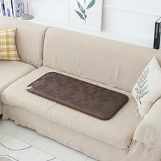 한일메디칼 온돌왕 전기방석 생활방수 두꺼운 3T 사무실, 체크브라운, 2인용(45 x 90cm)