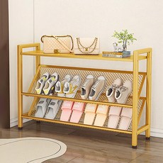 Tiger Pavilion 경사형 메시망 신발 정리대 3단 90cm, 1개, 금