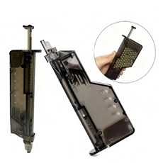 반투명 비비로더 6mm BB Loader 100/220발 BB 로더 에어소프트건 야외 사격 게임 서바이벌 밀리터리 용품, A타입(100rd)