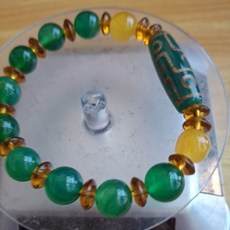 西藏九眼天珠手串*10，28mm 精選手工串珠，提升個人氣質與品味, 1個